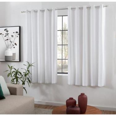 Imagem de Cortina Cozinha Voil Gaze Linho 2,80X1,40 Forro Microfibra - Lm Detona