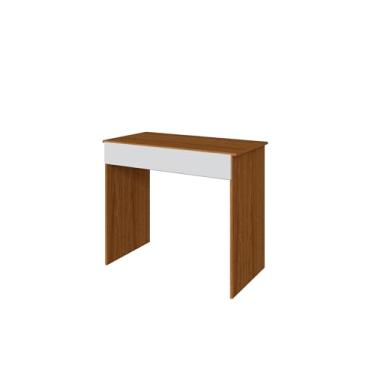 Imagem de Mesa Escrivaninha com 1 Gaveta Sevilha DRD Móveis (Freijó/Branco)