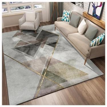 Imagem de SPXMQSS Tapetes grandes para sala de estar, quarto, antiderrapante, durável, lavável, resistente ao desgaste, para sala de estar, quarto, sala de jantar, escritório, cinza