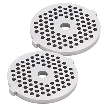 Imagem de 2 peças de discos de aço inoxidável para moedor de carne, lâminas de moedor de carne substituíveis, furo redondo para moedor de carne 5# ou moedor tipo B (3 mm)
