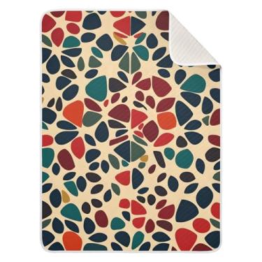 Imagem de WELLDAY Cobertor de bebê para meninos e meninas - Cobertores vintage de seixos, cobertores macios e respiráveis para cama de berçário 76 x 101 cm