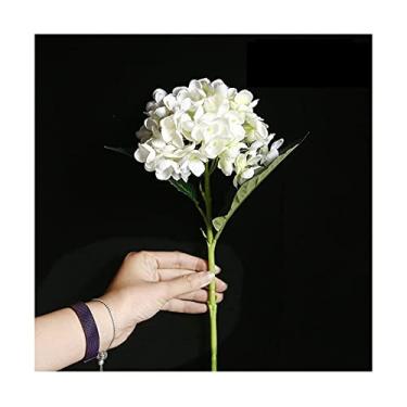 Imagem de LMJYU Peças centrais de ramo de hortênsia artificial - Decorações de mesa elegantes para casamentos e eventos - Arranjos florais realistas - Ideal para criar um ambiente deslumbrante