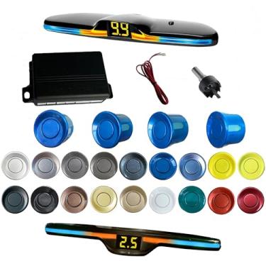 Imagem de SANDETOUN Kit de sensor de estacionamento kit de sensor de reserva sensor reverso para carro 18 opções de cores para sondas ajustável alarme volume profissional sensor de reversa para carro assistente