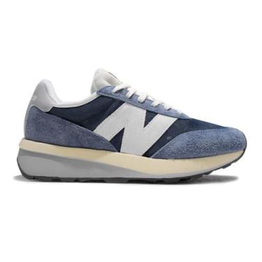 Imagem de Tênis New Balance 370v1 Unissex, 40, Marinho, Bege