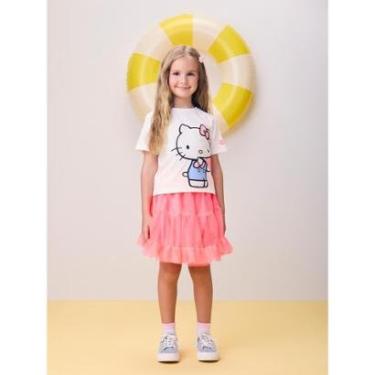 Imagem de Saia Shorts de Tule Rosa Neon Claro Babadinhos Momi-Feminino