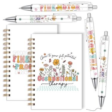 Imagem de Wxiben Presentes de terapia ocupacional para mulheres - 6 peças OT Caderno espiral com canetas esferográficas, presentes de agradecimento de terapeuta ocupacional para estudantes de Ot Psicologia 14 x