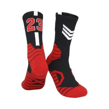 Imagem de Meias De Basquete Masculinas De Comprimento Médio Em Algodão Puro, Abs