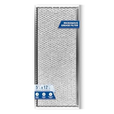 Imagem de Filtro de graxa para micro-ondas W10208631A atualizado 2025 compatível com filtro Whirlpool GE Microwaves 32.8 cm x 14.6 cm - Filtros de graxa de tela de malha de alumínio da QIMMYGS (2)