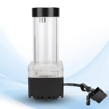 Imagem de Generic Bomba de água Integrada Refrigerada a água para Computador, Dissipação de Calor Eficiente para PC de Jogos, ânodo de Alumínio + Material PMMA + POM, 800L/H, Cabeça de Bomba de 4M para (Preto)