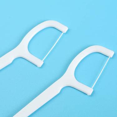 Imagem de Dioche Fio de Polímero Limpador de Dentes Portátil Palito de Dente Oral Escova Interdental Palito para Limpeza Profunda entre Dentes e Gengivas Fio Doméstico Embalado 50 Caixas (100 pieces per bag)