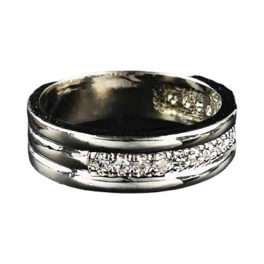 Imagem de Anel De Eternidade Redondo Em Ouro E Prata Para Mulheres, Joias De Lux