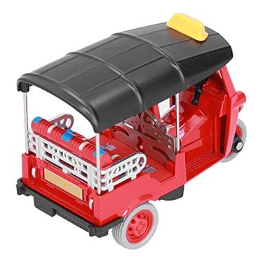 Imagem de Luqeeg Puxar para Trás Triciclo Tailandês Liga Tuk Tuk Brinquedo Modelo de Carro para Crianças Presente de Aniversário, Brinquedo de Veículo de Cor Brilhante Resistente e Durável para Crianças de 3