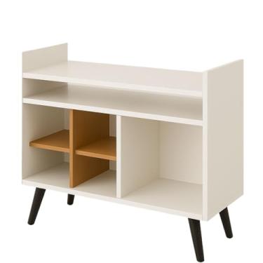 Imagem de Aparador Buffet Adega Bar Retro Cantinho do café aparador cantinho do café(Branco/Freijo)