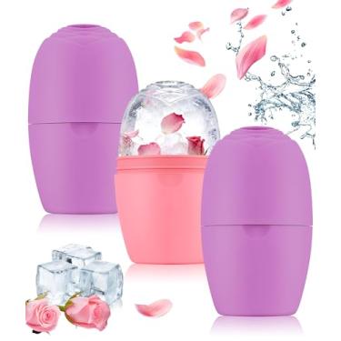 Imagem de Mabnuby Rolo de gelo facial – Rolo de gelo para rosto Molde de silicone reutilizável para mulheres, rosto, olhos, pescoço, condicionamento natural e cuidados com a pele, bolsas para os olhos, reduz a