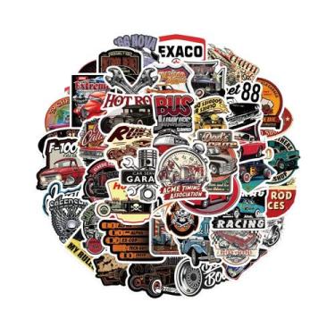 Imagem de Adesivos De Carro Clássico Retrô Em Estilo Cartoon 50PCS Adesivos À Pr