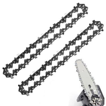 Imagem de Corrente Mini Motosserra Reposiçao Metal Kit 2 Uni 14 Dentes 4 Polegad