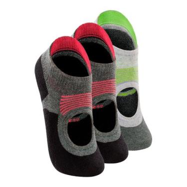 Imagem de Kit 3 Pares de Sapatilhas Antiderrapante Pilates Lupo 3286-002 Colorid