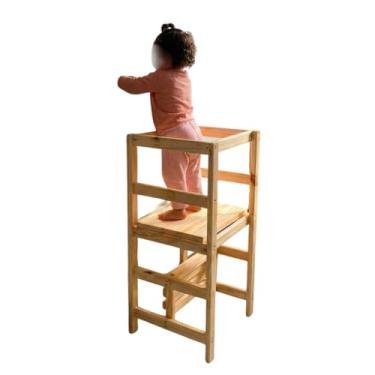 Imagem de Torre de Aprendizagem Montessoriana, Móvel Infantil de Madeira, Plataforma de Atividades