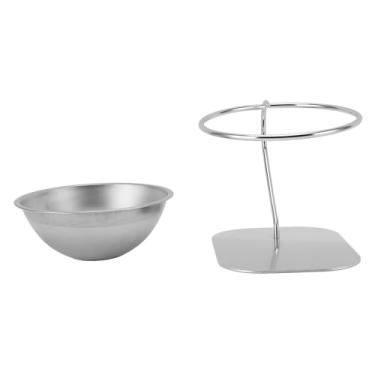 Imagem de Tigela elevada para gatos Ainoli, aço inoxidável, grande capacidade, anti-queda, tigela elevada para comida de gato, água para gatos e cães