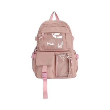 Imagem de Mochila De Nylon Para Meninas, Bolsa Escolar Multi-Bolsos, Mochila Bon