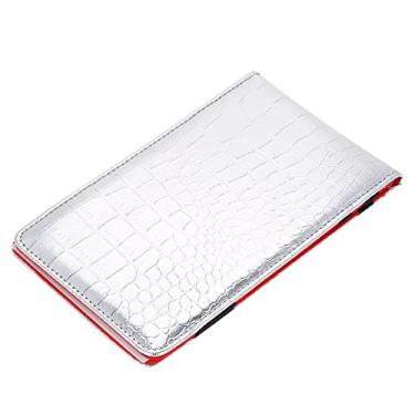 Imagem de Aoresac Porta-cartões Deluxe Golf Score Keeper para Presente, Acessórios Esportivos Com Lápis, Couro PU Textura de Pele de Cobra, Leve e Portátil, 3 Cores para Entusiastas do Golfe, ótimo (Prata)