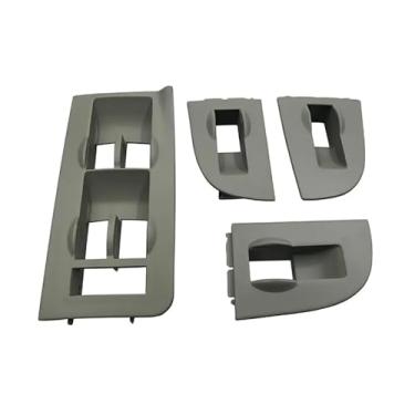 Imagem de Compatível com Audi A4 A6 C5 quadro de interruptor de elevador quadro decorativo quadro de máscara cinza bege preto substituição maçaneta(GRAY)