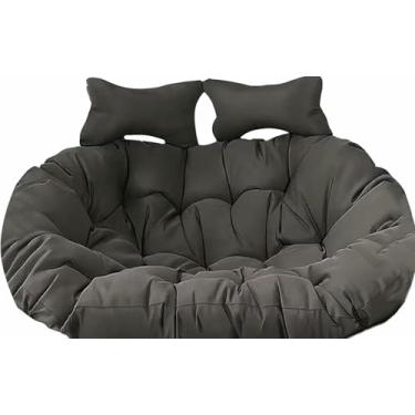 Imagem de Almofada de substituição impermeável para cadeira suspensa dupla em formato de ovo, 150 x 110 cm (59 x 43 polegadas), almofada para rede de 2 lugares (150 x 110 cm/59 x 43 polegadas)