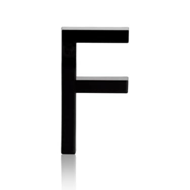 Imagem de NumRealm Números de casa, número de caixa de correio 3D à prova d'água, endereço de porta autoadesivo, jardim, apartamento, hotel, sinalização, preto (F)