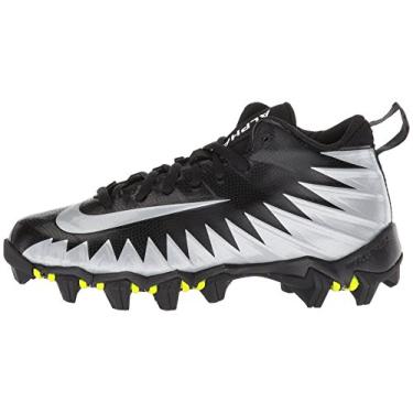 Imagem de Chuteira infantil Nike Alpha Menace Shark, Black/White/Metallic Silver, 13 Little Kid