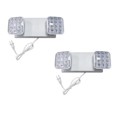 Imagem de TANLUX Luzes de emergência LED com bateria reserva, luminárias de emergência comerciais para casa de negócios falha de energia sinal de saída de emergência com cabo de plugue de 1,0 metro AC120V