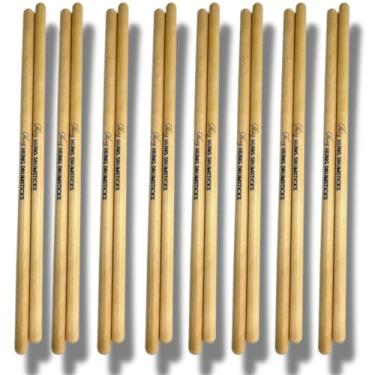 Imagem de Baquetas Timbale Nogueira de 1/2 polegada, 8 pares (16 varas), 40,6 cm duráveis para salsa e percussão latina
