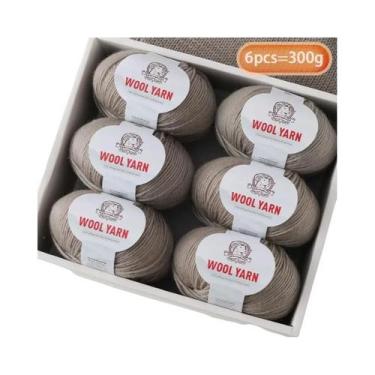 Imagem de Fio De Lã De Alpaca Médio-Fino 300g 90% Lã 10% Poliéster Para Tricô De