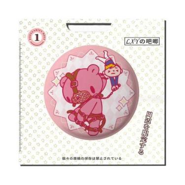 Imagem de Broche Redondo De Urso Rosa Kawaii Em Estilo Anime Para Roupas E Acess