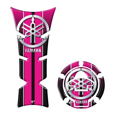 Imagem de Kit Adesivo Protetor Tanque E Bocal Moto Yamaha Diapasão Pink Pink