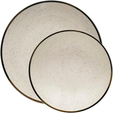 Imagem de Kit Jogo Pratos Raso E Fundo 8 Pessoas 16 Peças Unni Brisa