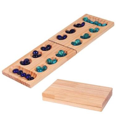 Imagem de Brinquedo educativo Mancala Game Wooden Pine Gem para crianças - Taiyu