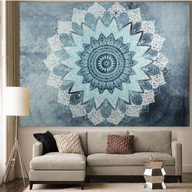 Imagem de Tapeçaria, mandala, microtecido de parede, 200x148cm, decoração de qua
