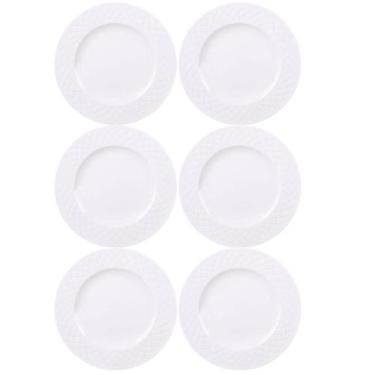 Imagem de Jogo 6 Pratos Rasos de Jantar em Porcelana 27cm Tramontina Ingrid Cozi