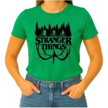 Imagem de Camiseta Camisa Adulto Feminina Masculina Algodão SÉRIE Stranger Thing