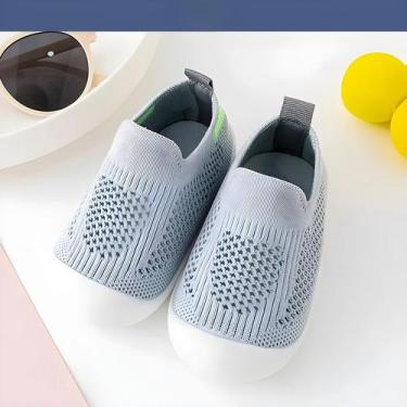 Imagem de Meias Antiderrapantes de Malha para Bebê - Solado Macio e Leve (Primav