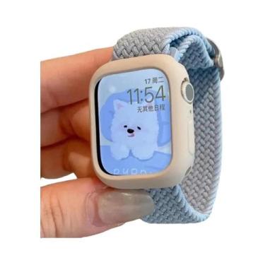 Imagem de Pulseira De Nylon Trançada Coreana Fofa Para Apple Watch Compatível Co