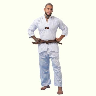 Imagem de Kimono Taekwondo Adulto Dobok Reforçado 1 Fight, A4, Branco