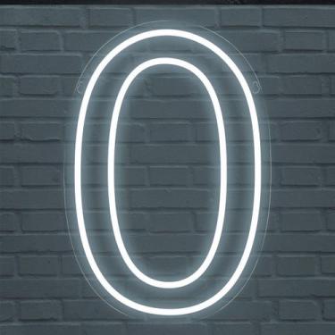 Imagem de Painel Led Neon Número Luminoso 0 ao 9 Decoração Festa 60cm - letreiro