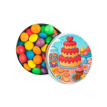 Imagem de Latinha Lembrancinha Personalizada Mesa Doces Coloridos