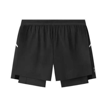 Imagem de Shorts Esportivos Masculinos De Compressão Dupla Camada, Secagem Rápid