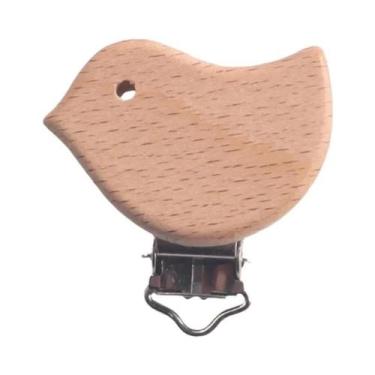 Imagem de Corrente De Chupeta De Madeira De Faia Natural, Mordedor De Bebê De Gr