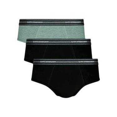 Imagem de Kit/3 Cueca Slip Lupo 00524-089 Adulto Algodão T. P/GG, G, 0903, Cinza