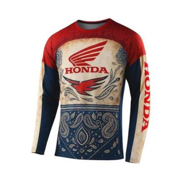 Imagem de Camiseta Masculina De Manga Comprida De Secagem Rápida Honda, Casual, 