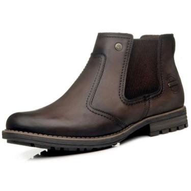 Imagem de Bota Coturno Masculino Conforto Dia a Dia em Couro Pegada