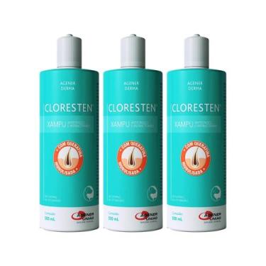 Imagem de Combo 3 Cloresten Shampoo Agener União - 500ml